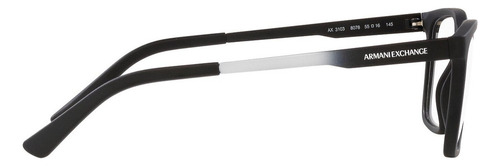 Lentes Oftálmicos Armani Exchange Ax 3103 8078 Negro Mate Negro Mate