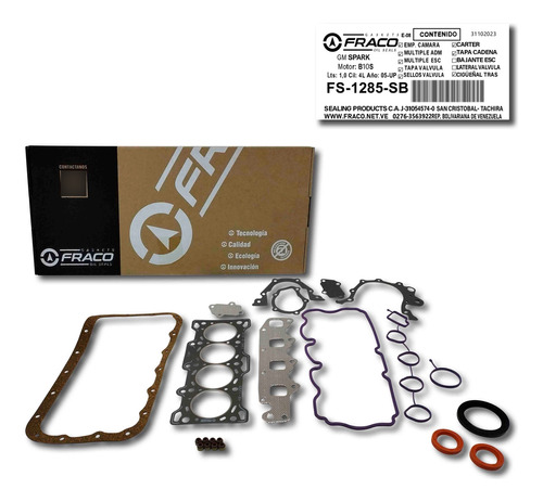 Kits Juego Empacaduras Chevrolet Spark 1.0 05-14 Original