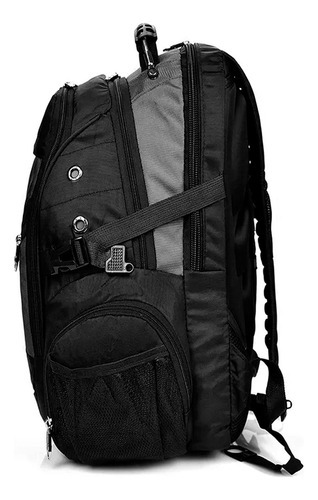 Mochila Bolsa Anti-furto Resistente Impermeável C/ Cadeado Cor Cinza