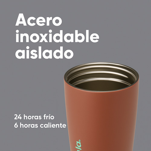 Owala Smoothsip Slider 12 Oz/355ml Vaso De Acero Inoxidable Cozy Cocoa