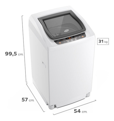 Imagen 4 de 10 de Lavarropas automático Gafa FuzzyFit blanco 7kg 220 V