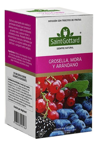 Combo Tisanas Saint Gottard Frutales 10 Cajas A Elección