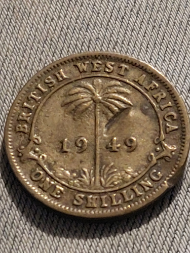 Moneda De África Occidental Británica 1 Chelin 1949