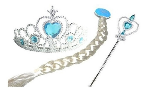 Imagem 6 de 9 de Vestido Infantil Elsa Filme Frozen 2 Fantasia Completa 4 Pçs