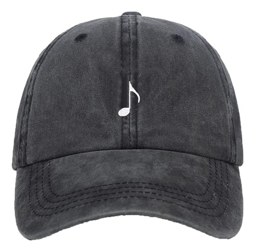 Gorra De Béisbol De Algodón Bordada Con Nota Musical Unisex,