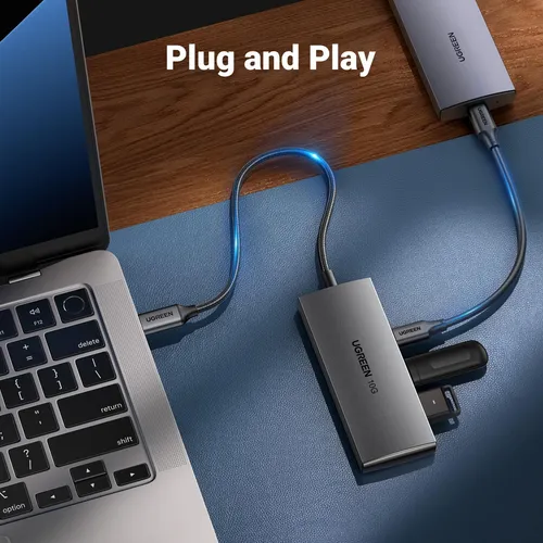 Adaptador Usb C Hub Ugreen De 10 Gbps Y 4 Puertos Usb 3.2 Pa