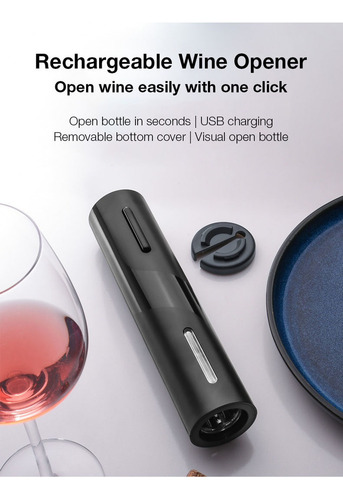 Wed Abridor De Botellas De Vino Eléctrico (recargable)