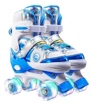 Comprar Patines 4 Ruedas Niños Y Niñas Luces Led Ruedas Ajustable 
