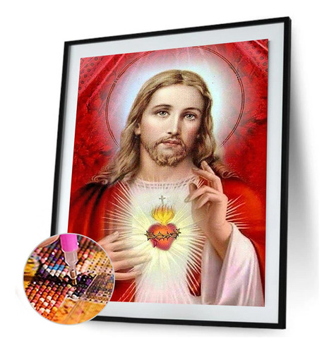 Pintura De Diamante 5d Diy Sacerdote Religioso Taladro Cuadr