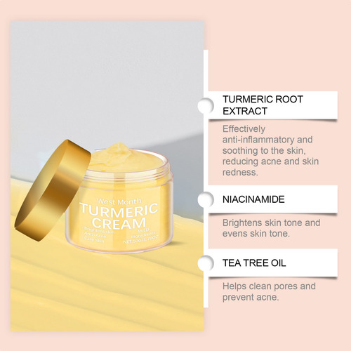 Crema Facial Con Cúrcuma West Month Que Ilumina E Hidrata, 1