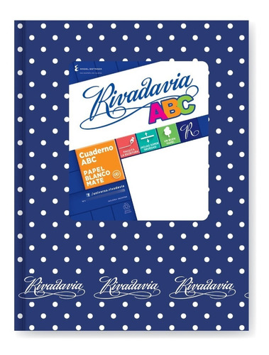 Cuaderno Rivadavia Abc Lunares Rayado 50 Hojas - Colores