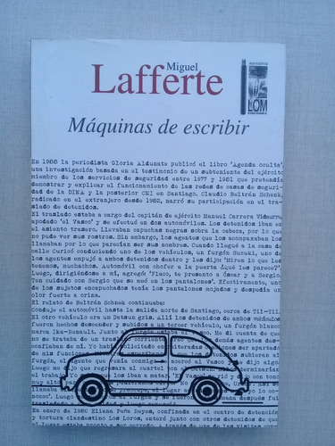 Novela Máquinas De Escribir Miguel Lafferte 2012