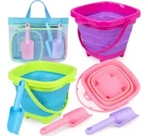 Comprar Cubos De Playa Plegables Para Niños, Cubos De