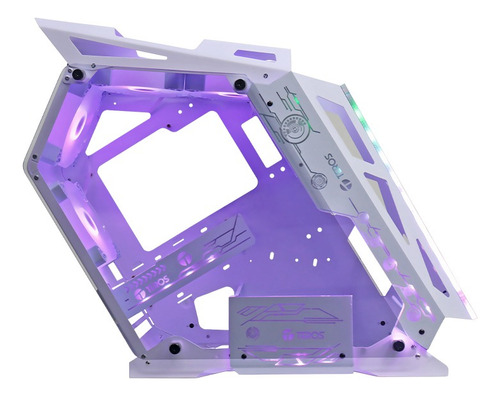 Case Teros Te-1311g White 4 Fan Argb V/templado Gaming