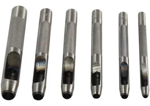 Sacabocados A Golpe Profesional 6 Piezas 3/4/5/6/7/8 Mm