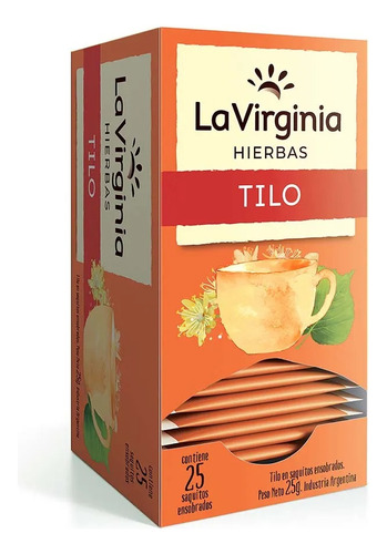 Te La Virginia Tilo 25saq Pack 6 Unidades 