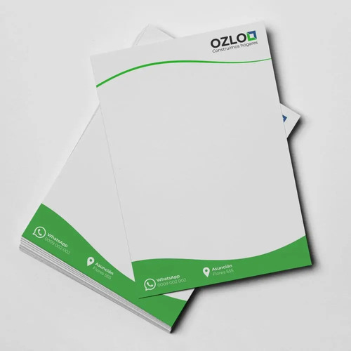 500 Hojas Membretadas Carta A Color Bond 90 Grs.