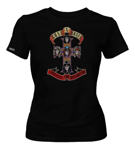 Camiseta Dama Guns N Roses Rock Metal Dbo2