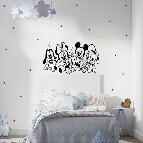 Mickey Y Minnie Bebe Con Su Amigos Vinil Decorativo