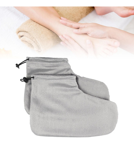 1 Par De Guantes De Cera De Parafina Para Manos Y Pies Gris