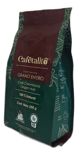 Cafetalito 250grs Grano Entero Café De Especialidad Colombia