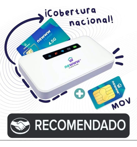 Módem Mifi Inalámbrico Incluye Chip Newww 5gb Y Chip Unefon