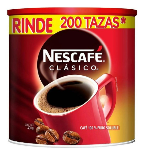 Café Instantáneo Clásico Nescafé Clásico Frasco 400 g