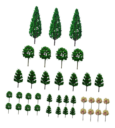 38 Piezas Modelo De Árboles En Miniatura Juego De Regalo