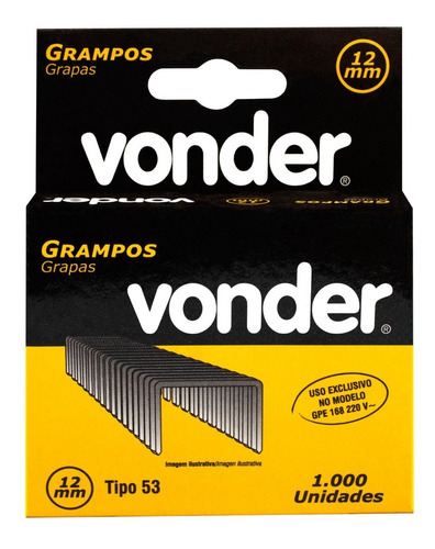 Kit 3000 Grampos 12mm Para Grampeador Elétrico Vonder Gpe168