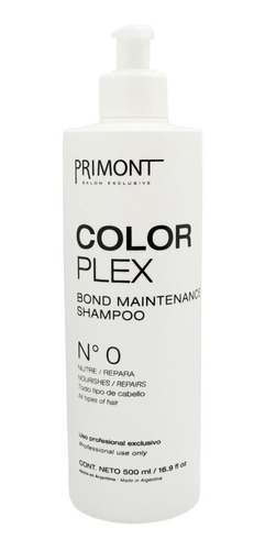 Primont Color Plex Shampoo Paso 0 Reparador Nutritivo 500ml