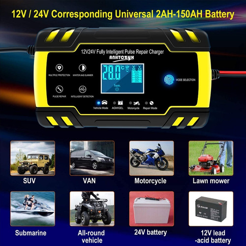 Imagen 3 de 7 de Cargador Rápido Para Batería De Coche 12v 8a 24v
