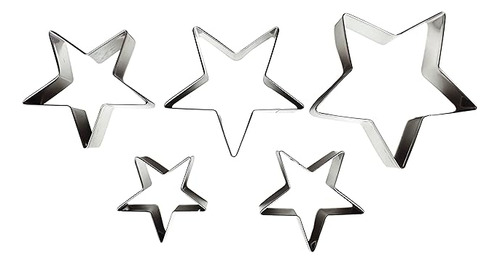 5 Pcs Set Stainless Steel Fondant Cake Mold Cookie Cutters