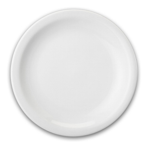 Set 12 Plato Playo Porcelana Verbano Linea Recta 25cm Oferta