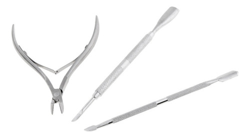 Set De Pinzas Para Cutículas, Recortadora Y Empujador