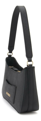 Bolsa Guess Factory Sa960317-bml Acabado De Los Herrajes Níquel Color Negro Correa De Hombro Negro Diseño De La Tela Lisa