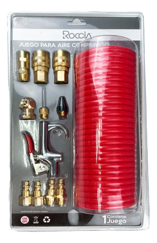 Kit De Accesorios Para Compresor 14 Piezas Marca Roccia
