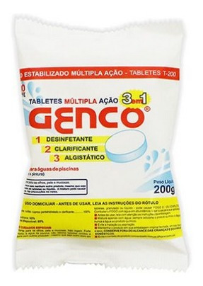 Imagem 3 de 3 de Kit Clorador Flutuante + 3 Pastilhas Genco