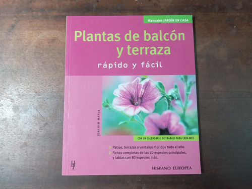 Libro Manuales De Jardín En Casa Plantas De Balcón Y Terraza