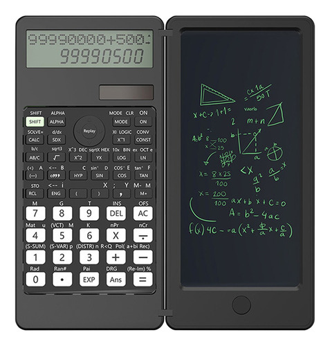 Tableta De Escritura Lcd Portátil Y Plegable, Calculadora Fa