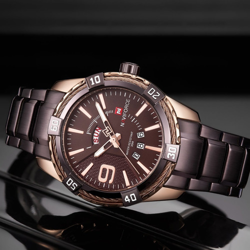 Relógio Pulso De Luxo Importado Naviforce 9117 - Pronta Entrega