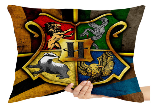 Capa Travesseiro Fronha Harry Potter Hogwarts Casas House