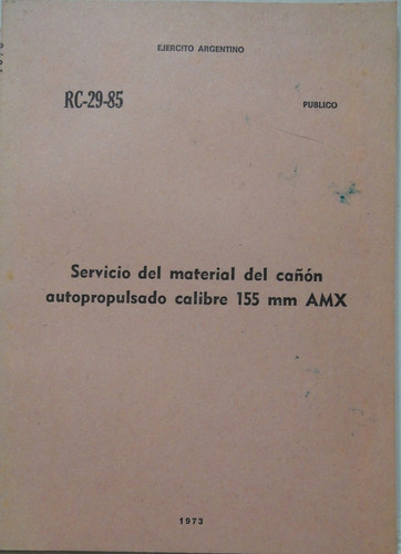 Libro Servicio Del Material Del Cañon Autopropulsado A M X