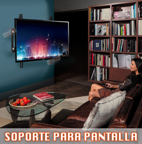 Soporte Metalico Fijo Pantalla Panel Tv 26 A 55 Pulgadas Color Negro
