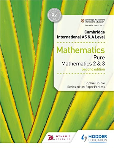 Cambridge International As And A Level Mathematics Pure Mathematics 2 And 3 (2nd.ed.), De Goldie, Sophie. Editorial Hodder Education, Tapa Blanda En Inglés Internacional, 2020