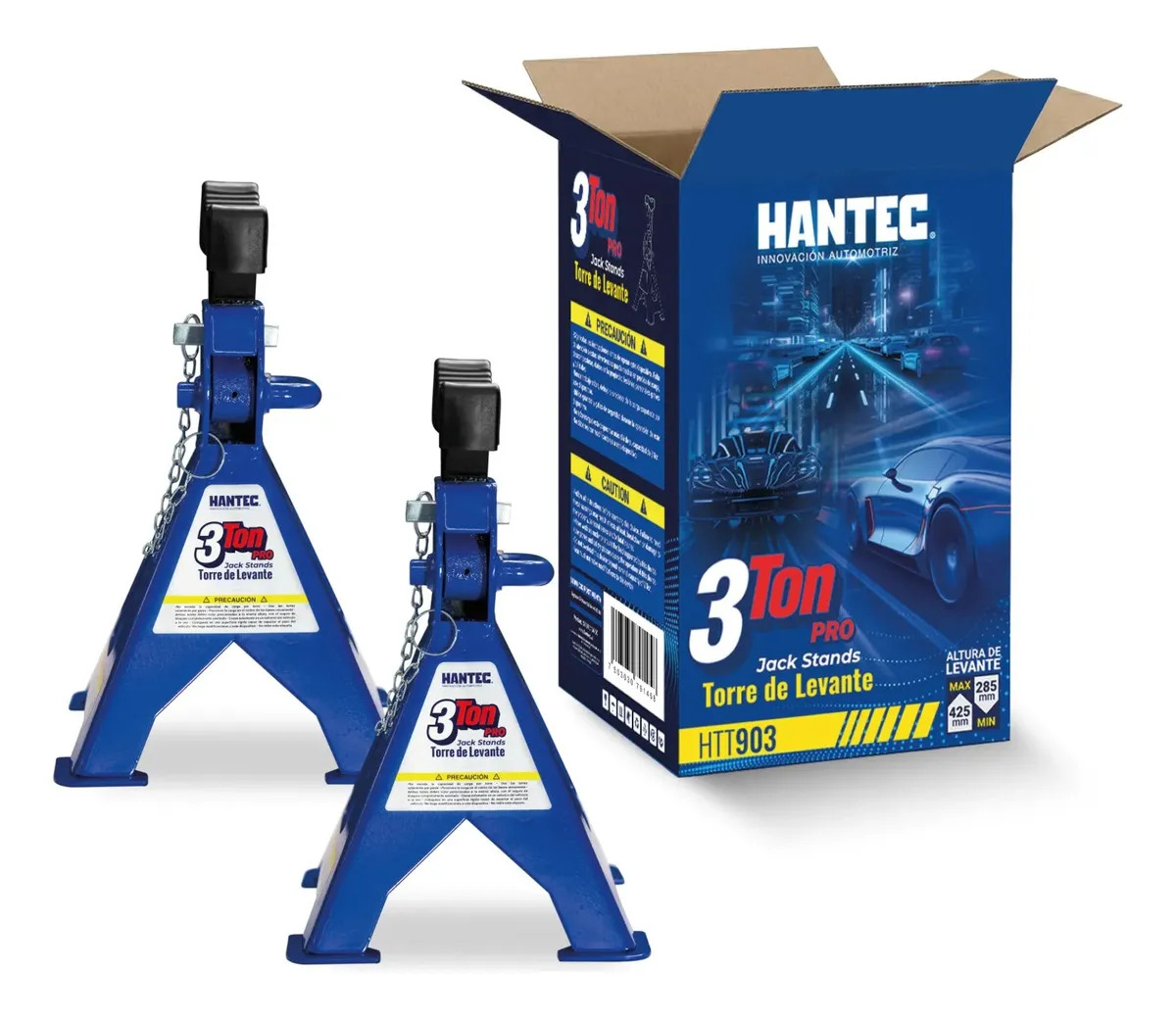 Torres Auto 3 Toneladas Doble Seguro Antiderrapante Hantec