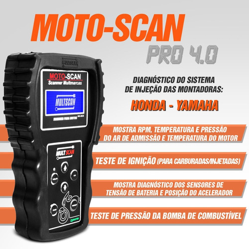 Imagem 3 de 6 de Scanner Para Motos Moto-scan 4.0 1.06 Honda Yamaha