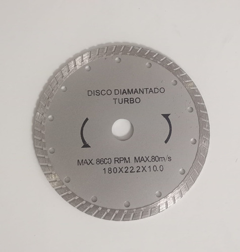 Disco De Corte Diamantado Turbo 180mm 7 Polegadas