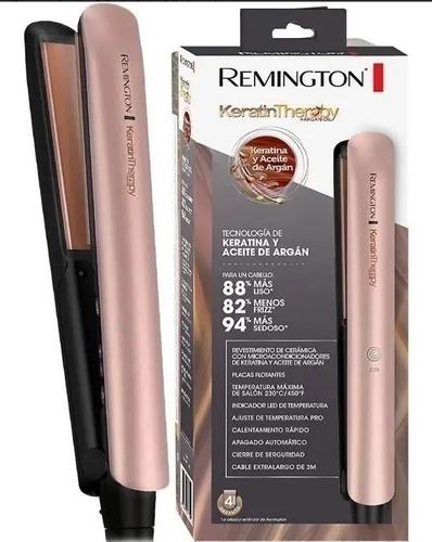 Plancha Cabello Remington Keratina Y Argan 