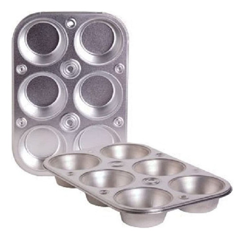 Tostador Tamaño Del Horno Cupcake Pan (1, 1 lb), Silver,