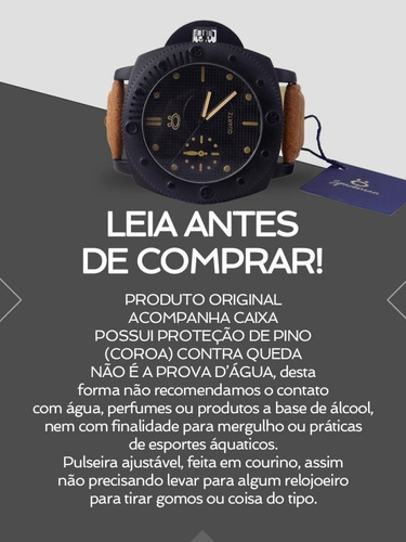 Relógio Masculino De Couro Original Qualidade Caixa